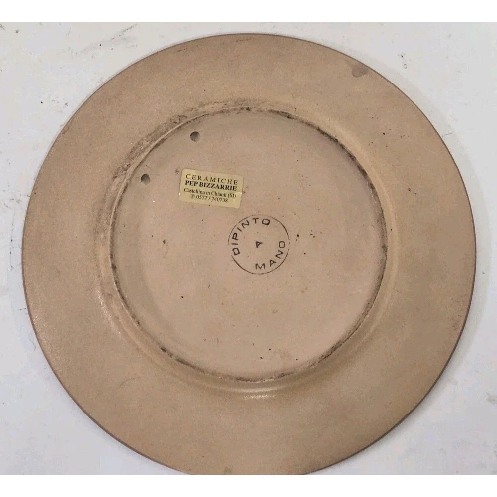 Dipinto A Mano Deruta Plate Italian Wall Decorative Art Hand Painted Floral 8